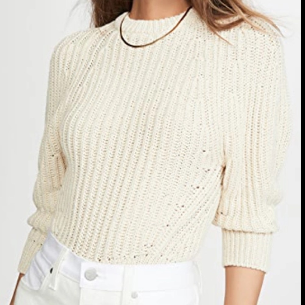 EQUIPMENT FEMME Ceraiste Pullover Cable Knit Sweater